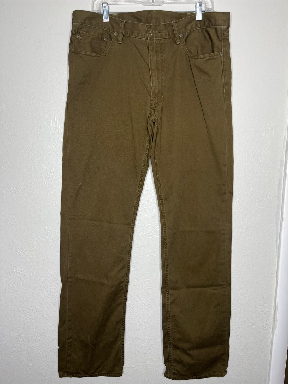 Ralph Lauren Olive Green 650 Straight Chino Pants Men’s 36x34 Earthy Military